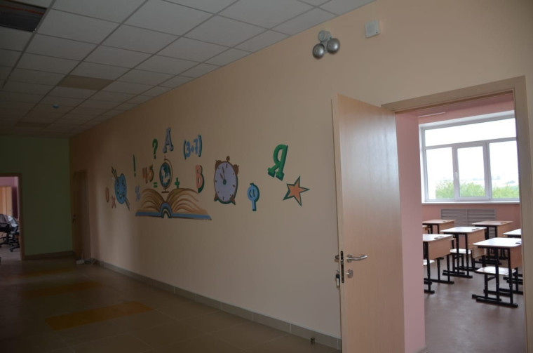 В Зинаидинской школе работы по отделке помещений 2 этажа выполнены в полном объеме.